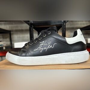 Karl Lagerfeld Paris Black Signature Sneakers